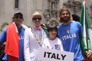 Alessandro Onofri durante la cerimonia d'inaugurazione dei mondiali in Messico, 2015